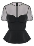 Nensi Dojaka Black Virgin Wool Tank Tops