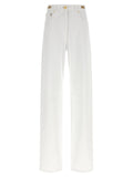 Versace White Cotton Straight-Leg Jeans