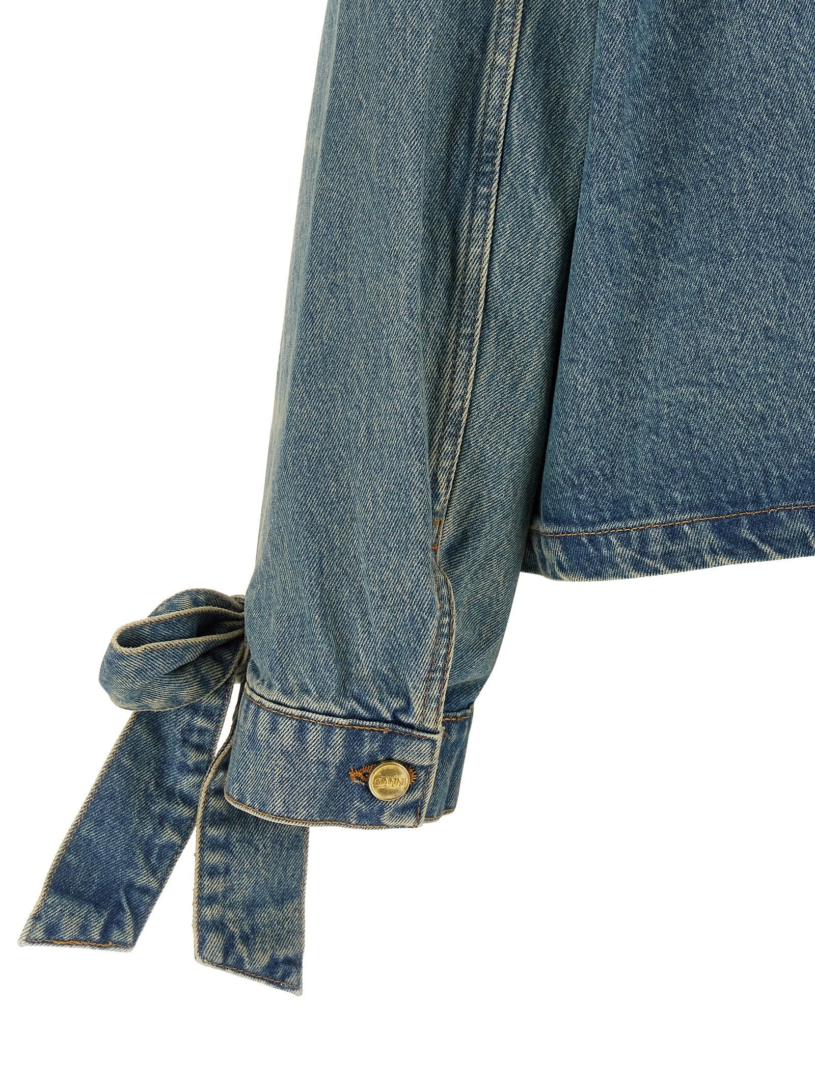 Ganni Blue Organic Cotton Denim Jacket