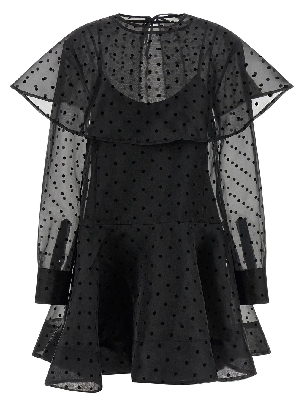Ganni Black Recycled Polyester Short Dress