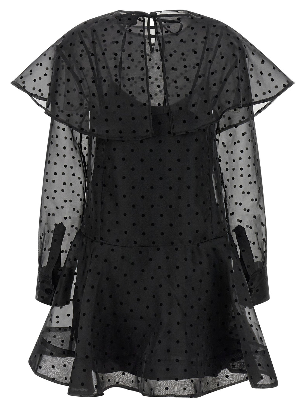 Ganni Black Recycled Polyester Short Dress