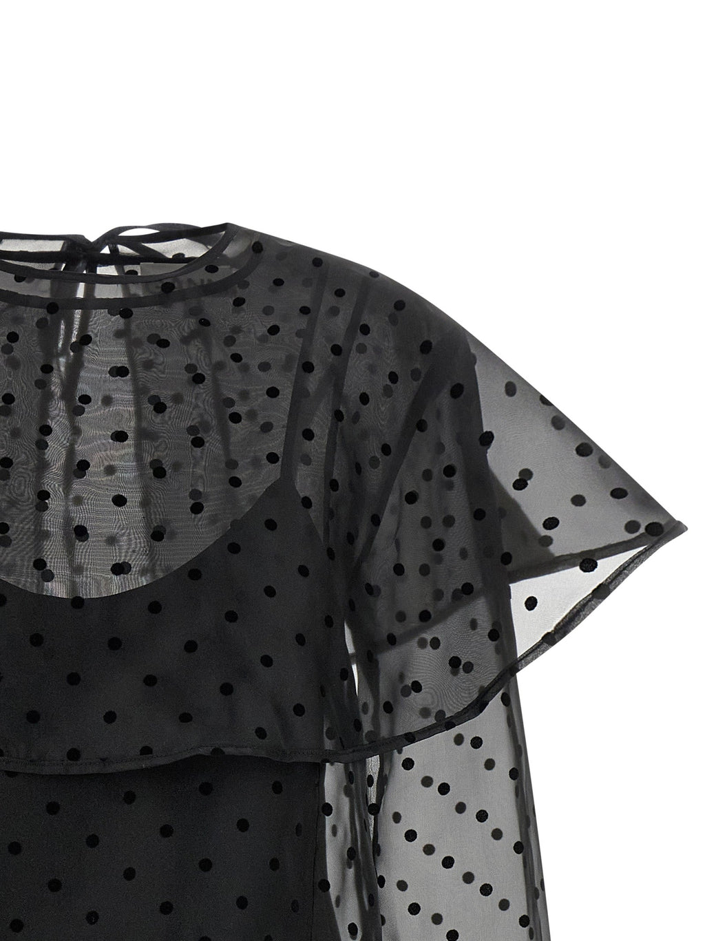 Ganni Black Recycled Polyester Short Dress