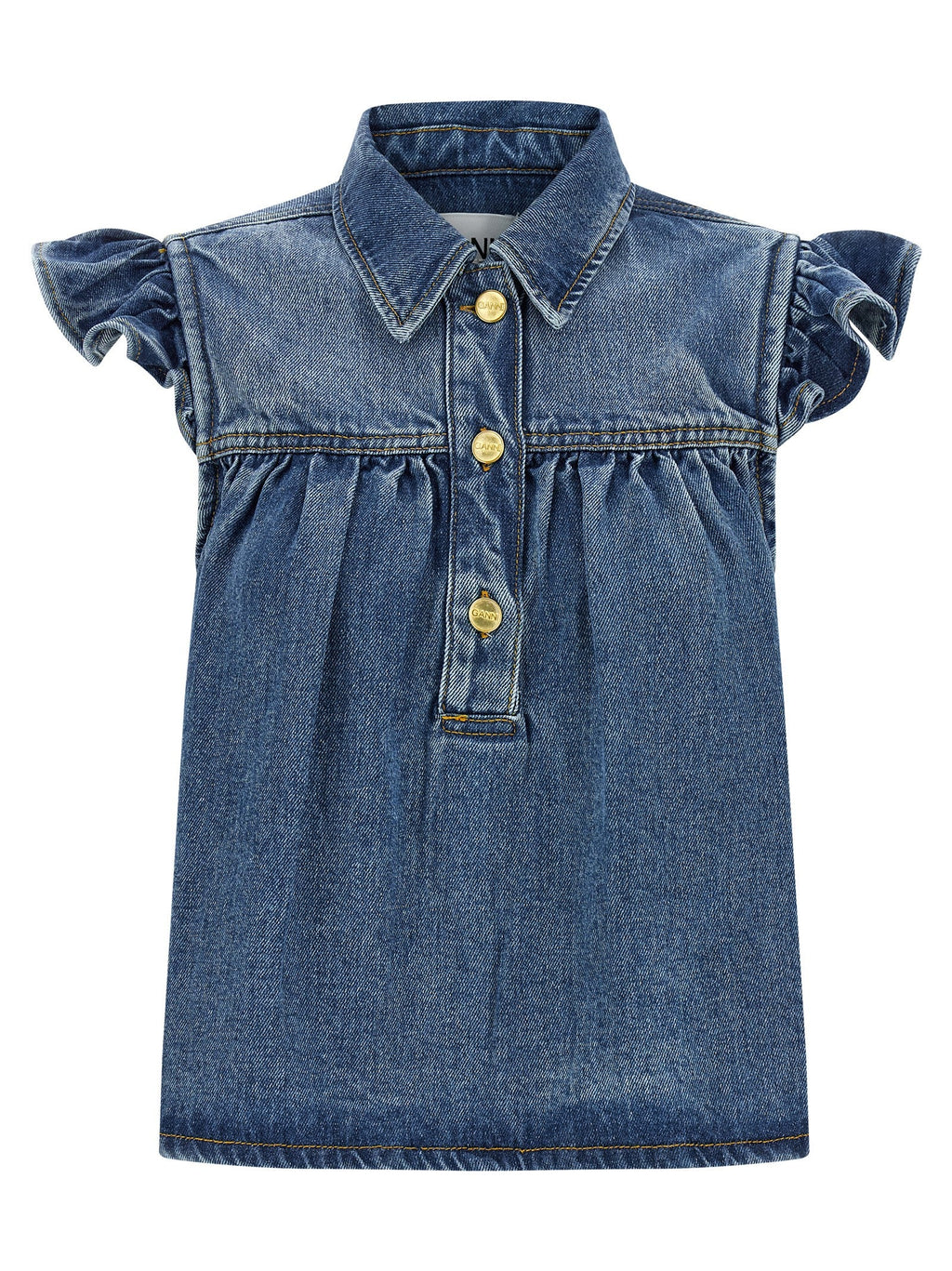 Ganni Blue Denim Shirt