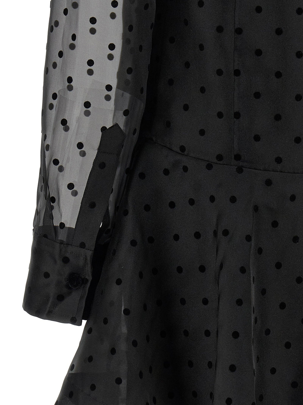 Ganni Black Recycled Polyester Short Dress