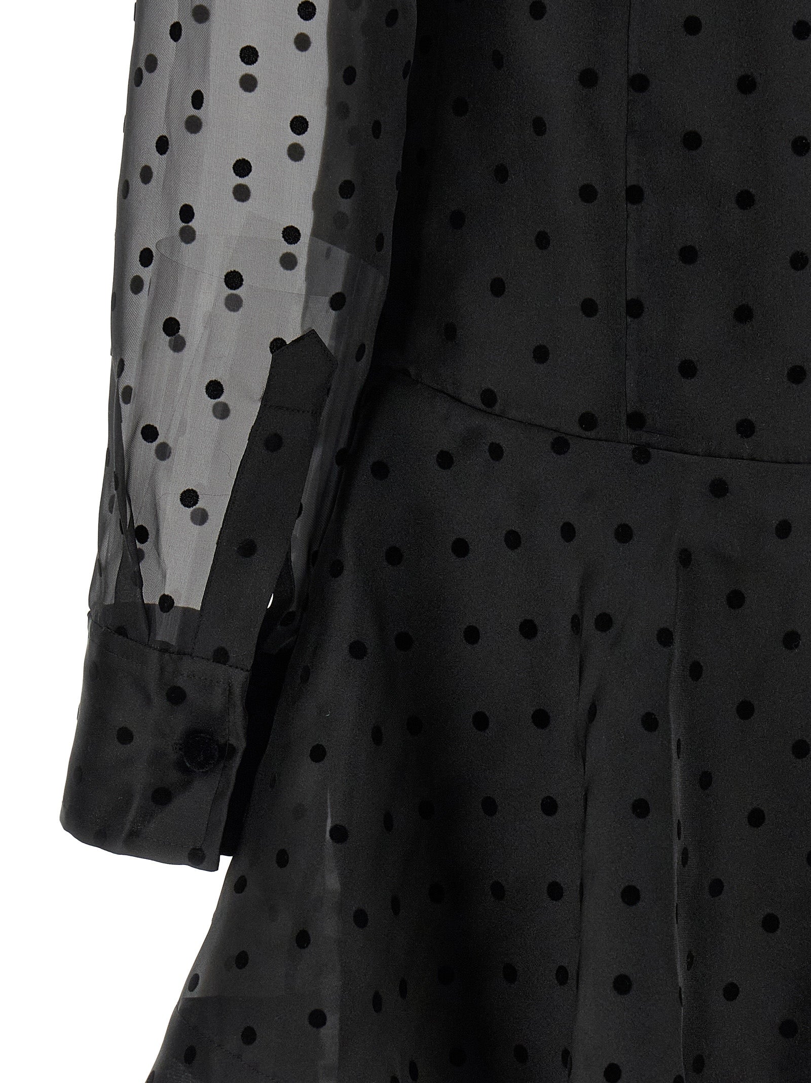 Ganni Black Recycled Polyester Short Dress