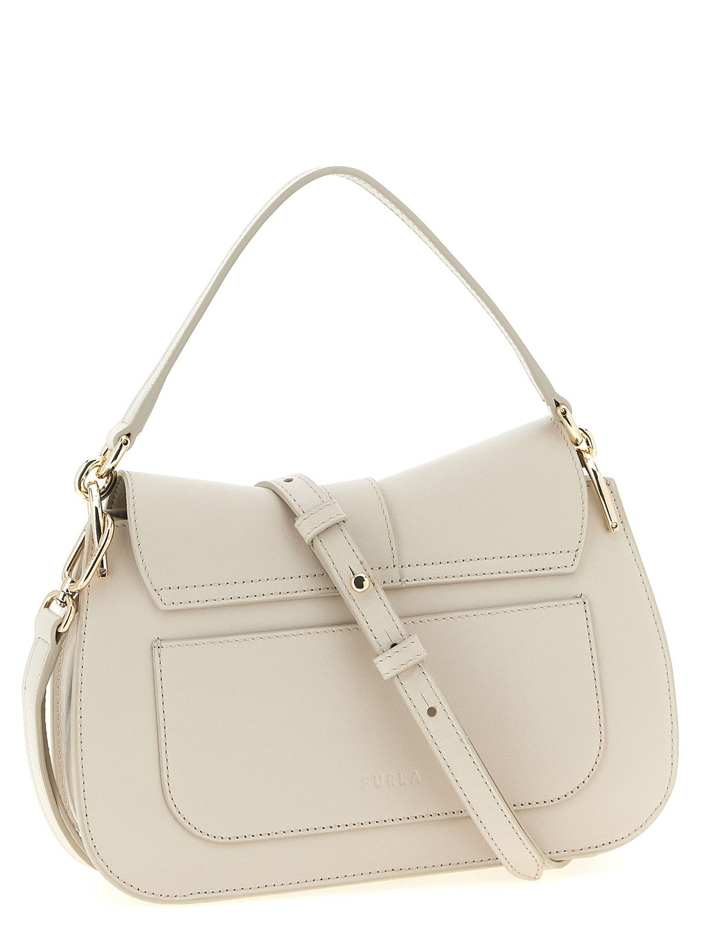 Furla Beige Calfskin Shoulder Bag