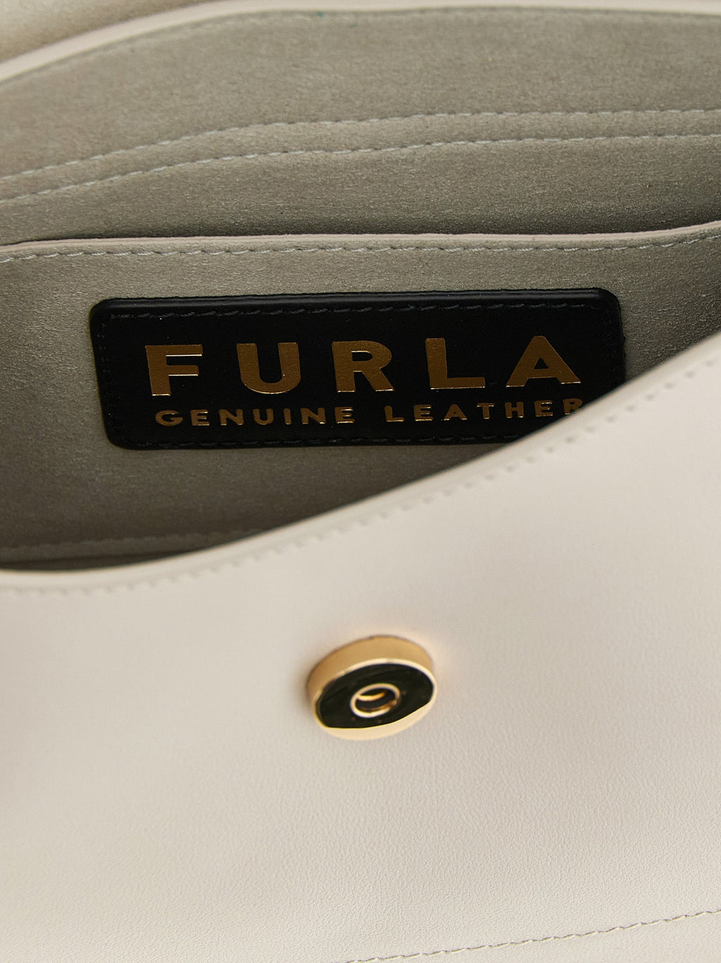 Furla Beige Calfskin Shoulder Bag