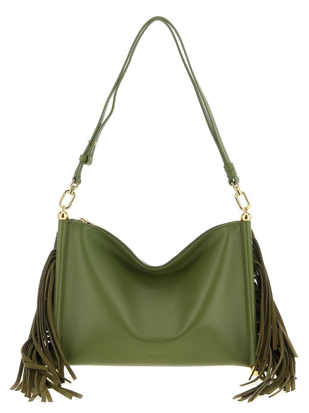 Furla Bicolor Lamb Leather Shoulder Bag