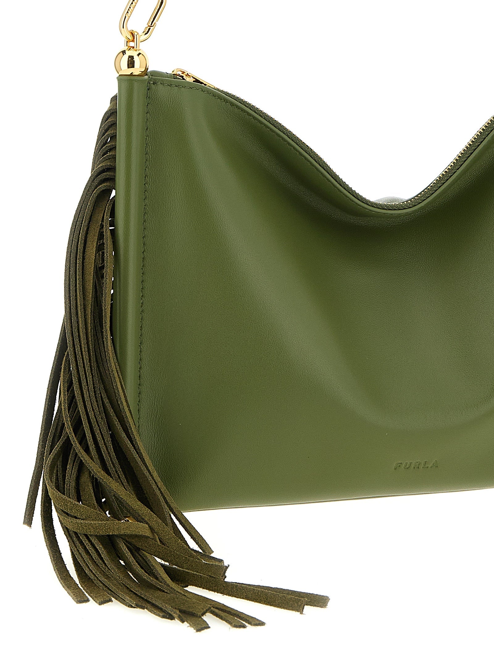 Furla Bicolor Lamb Leather Shoulder Bag