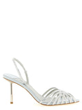 LE SILLA Gray Goatskin Stiletto Heel Sandals