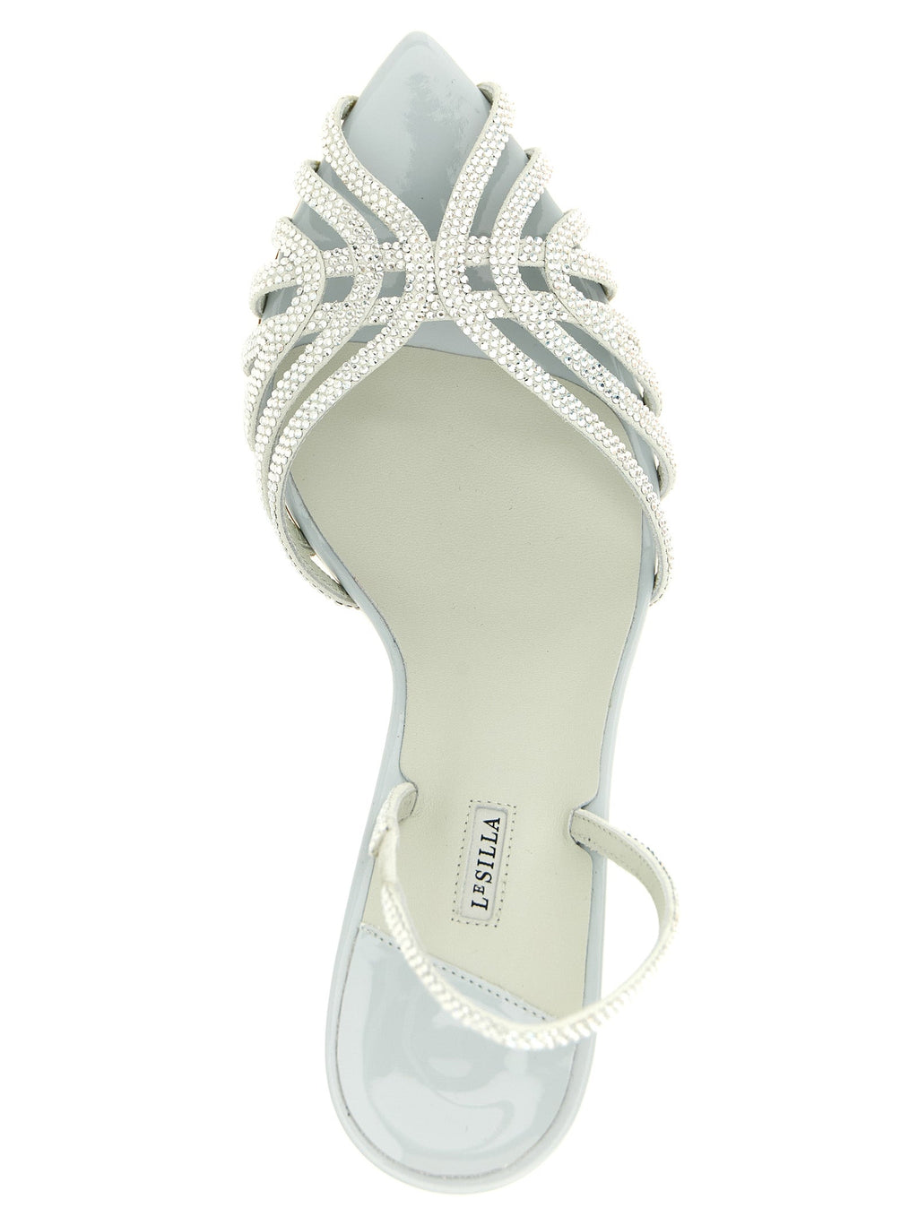 LE SILLA Gray Goatskin Stiletto Heel Sandals