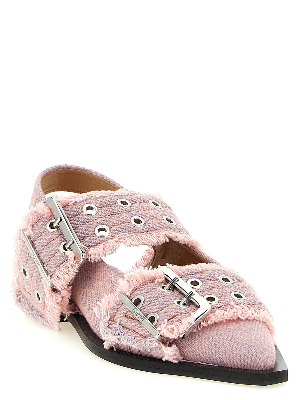 Ganni Multicolor Organic Cotton Ballet Flats