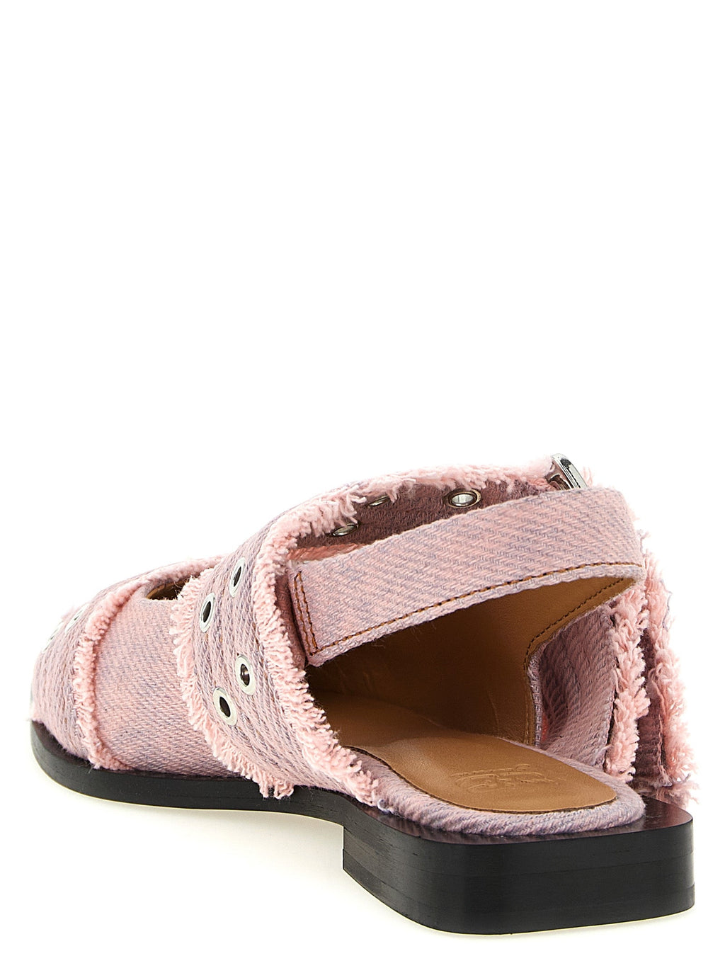 Ganni Multicolor Organic Cotton Ballet Flats