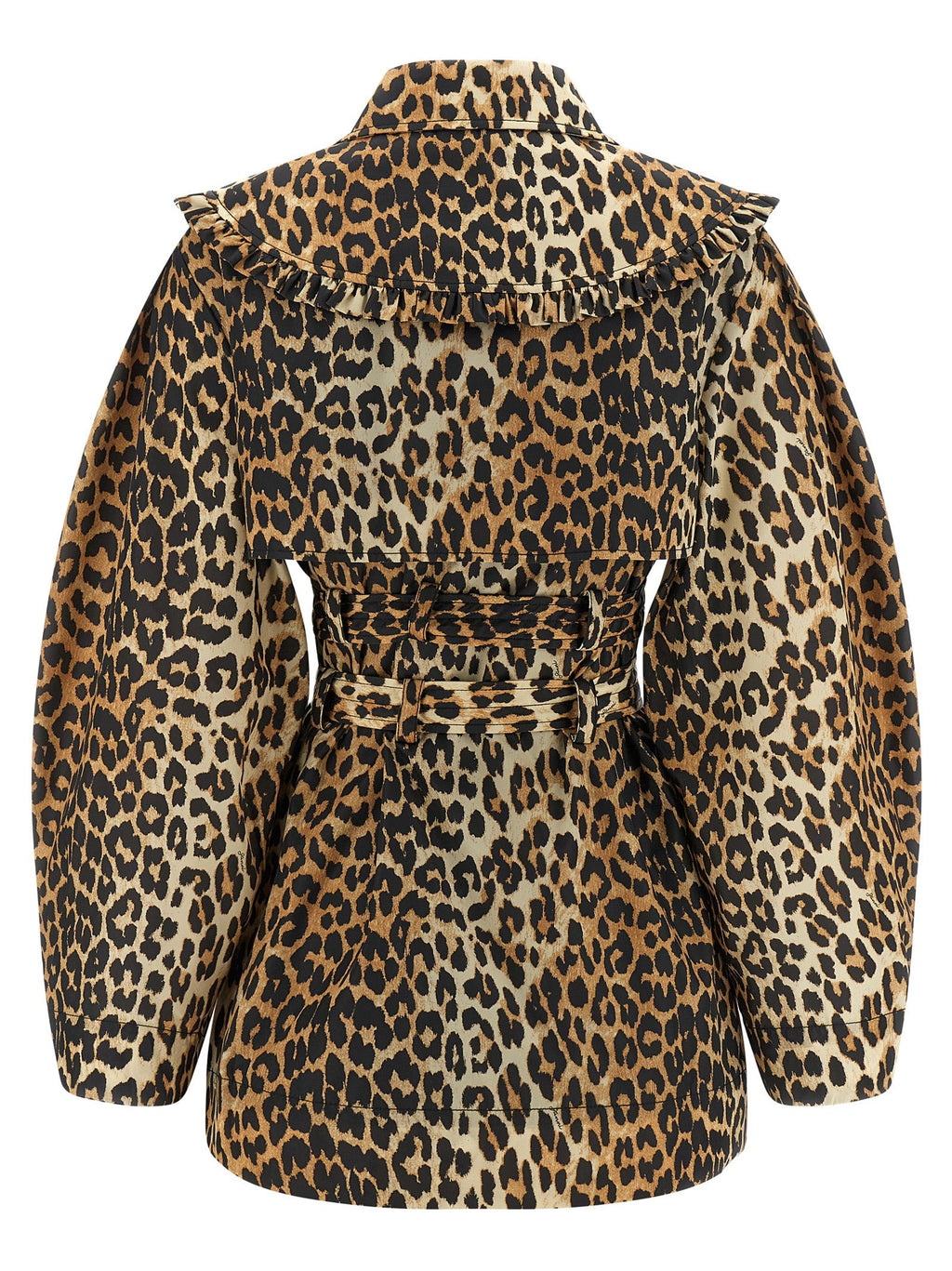 Ganni Brown Recycled Polyamide Coat