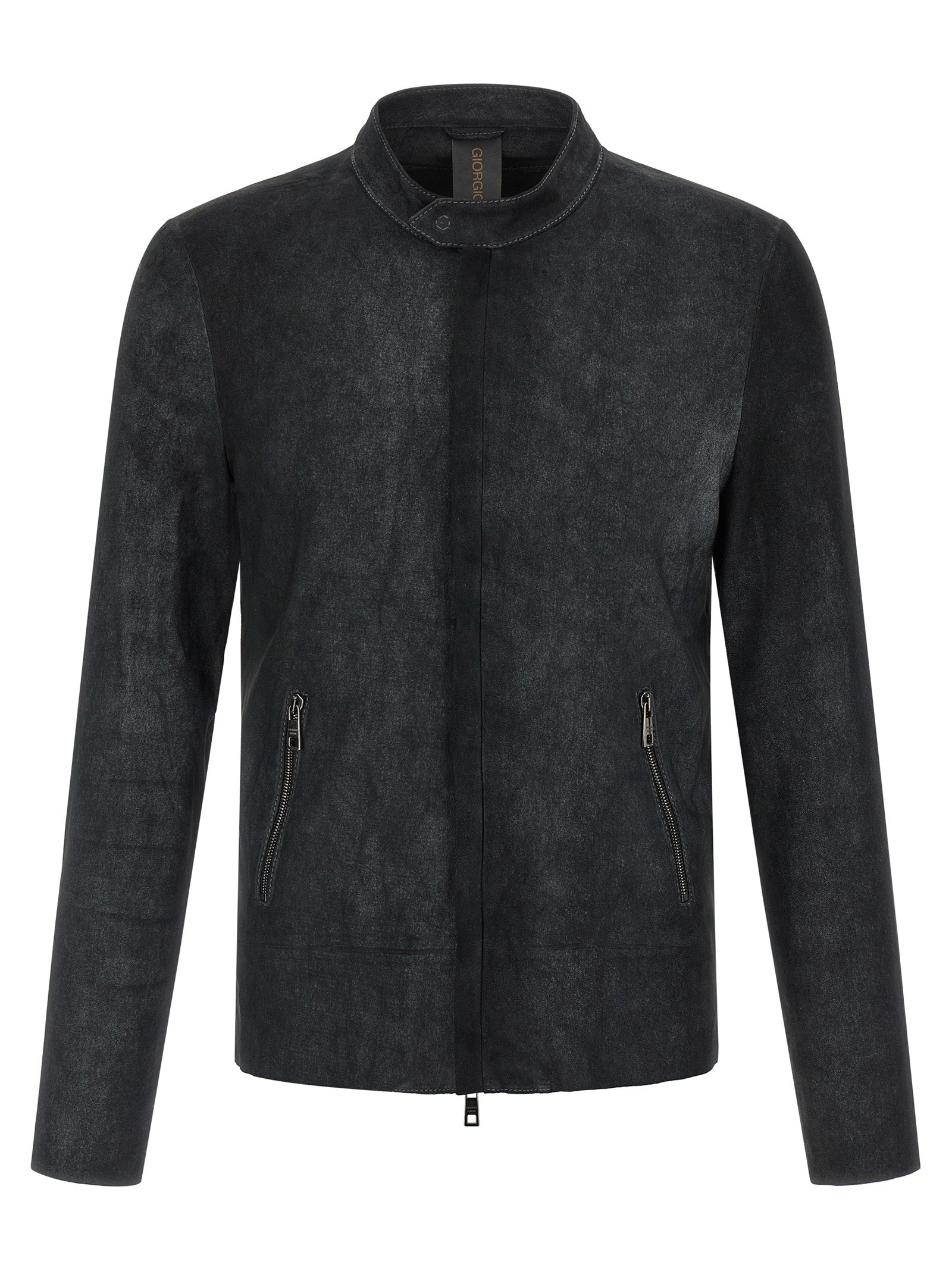 GIORGIO BRATO Black Lamb Leather Leather Jacket