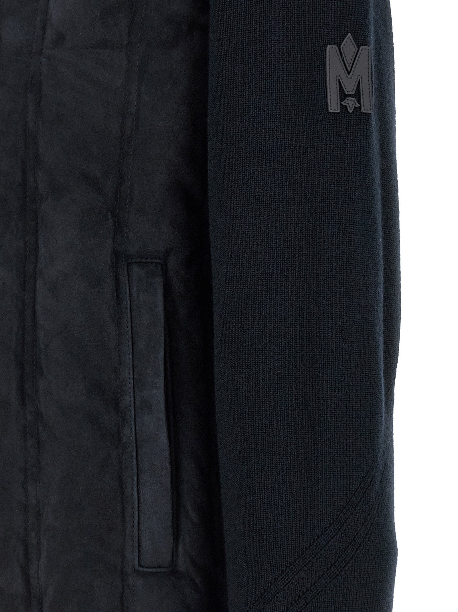 Mackage Blue Virgin Wool Full-Length Jacket