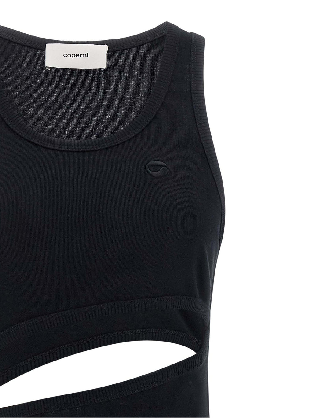 Coperni Black Organic Cotton Short Dress