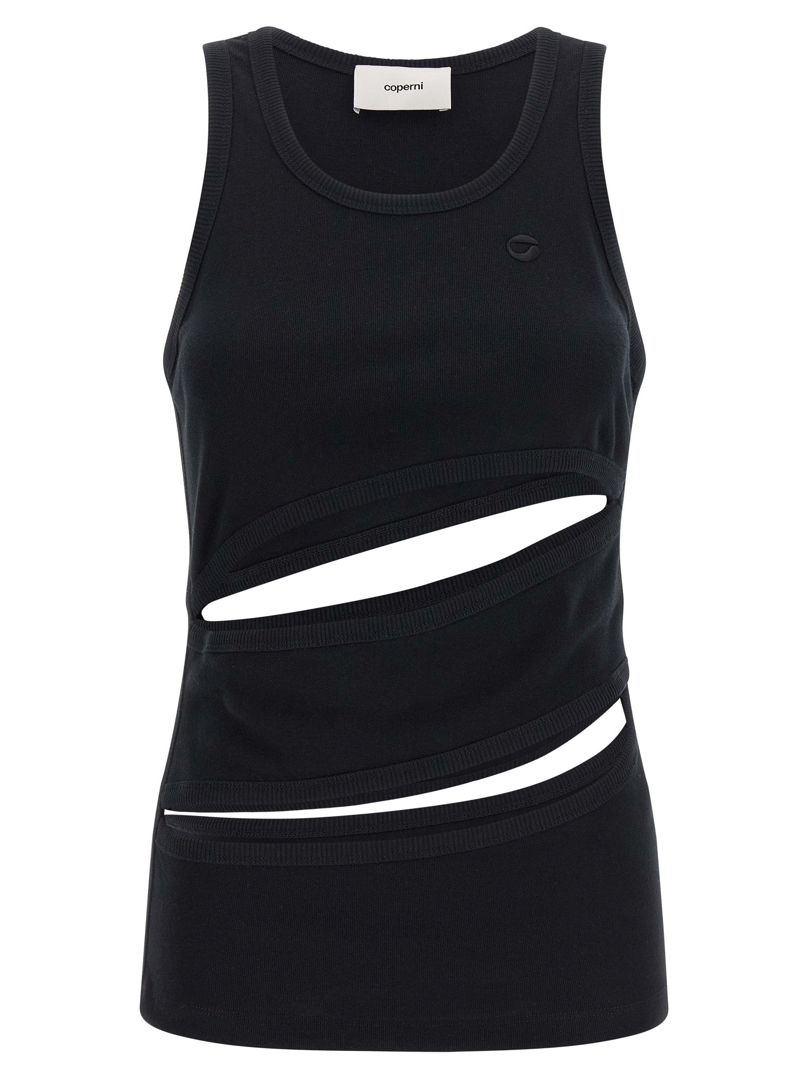 Coperni Black Organic Cotton Tank Tops