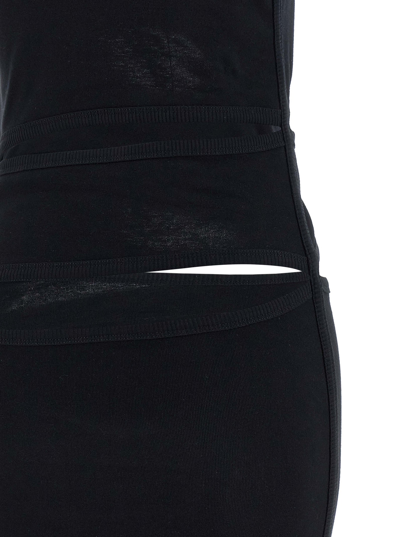Coperni Black Organic Cotton Short Dress