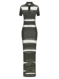 Coperni Bicolor Cotton Long Dress