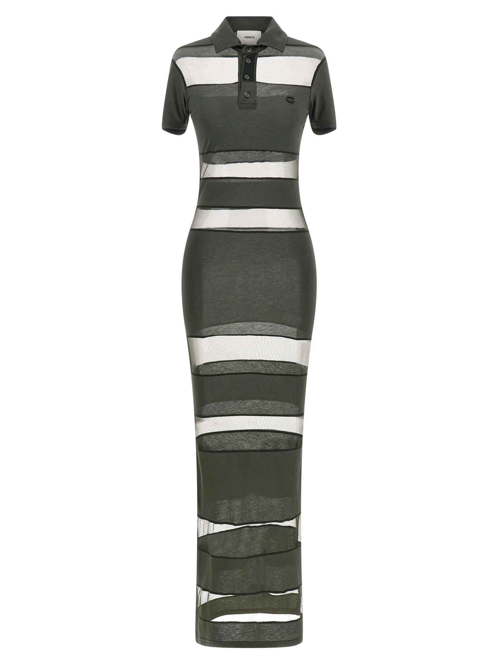 Coperni Bicolor Cotton Long Dress