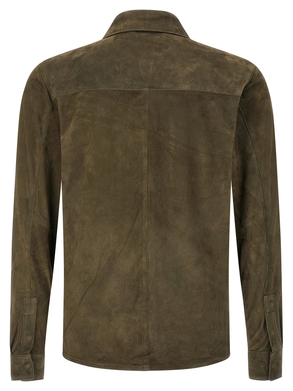 GIORGIO BRATO Bicolor Suede Leather Blouse