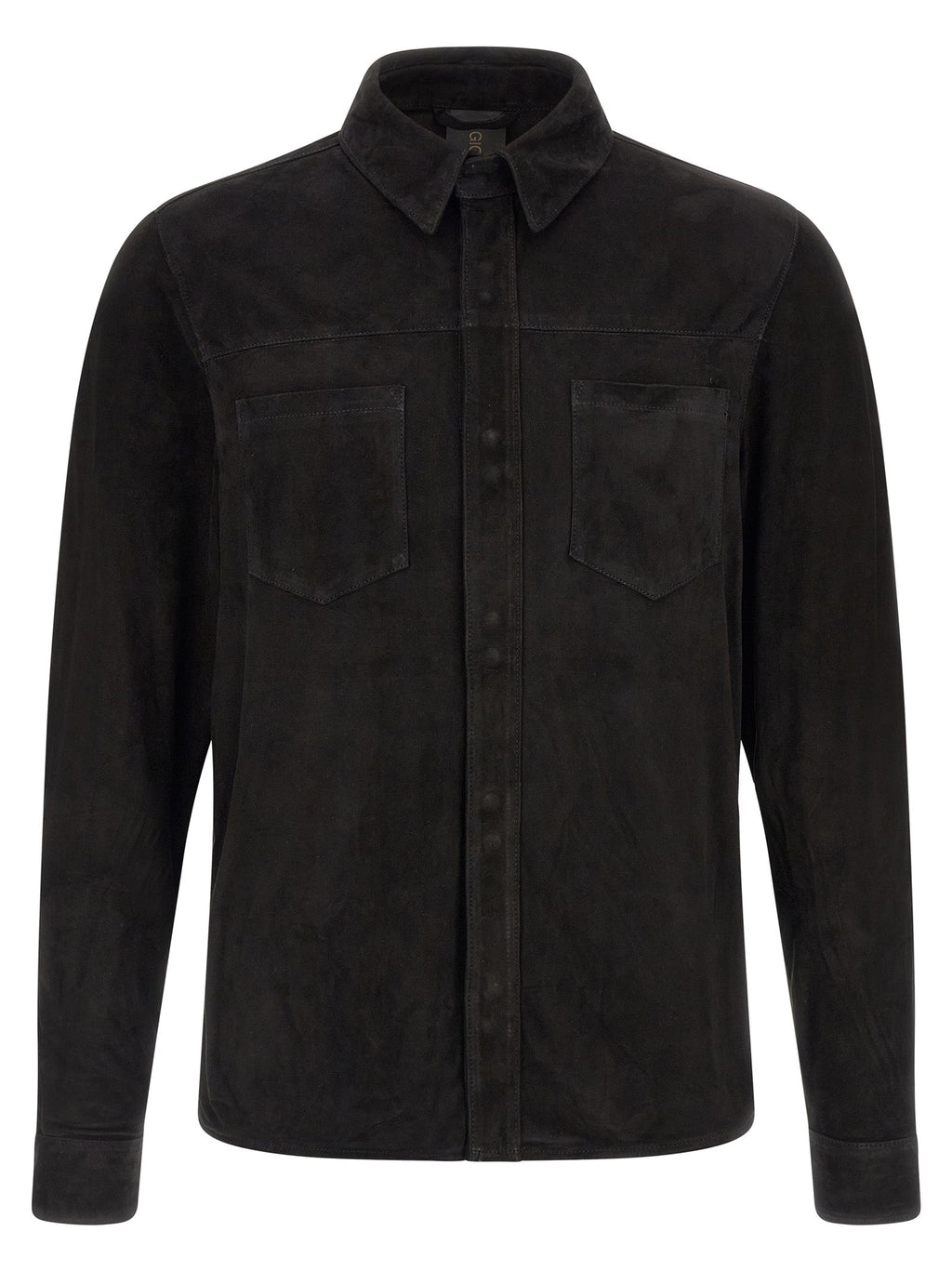 GIORGIO BRATO Black Suede Leather Blouse