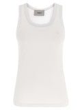 Coperni White Cotton Sleeveles T-Shirt