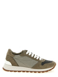 Brunello Cucinelli Bicolor Polyester Athletic Sneakers
