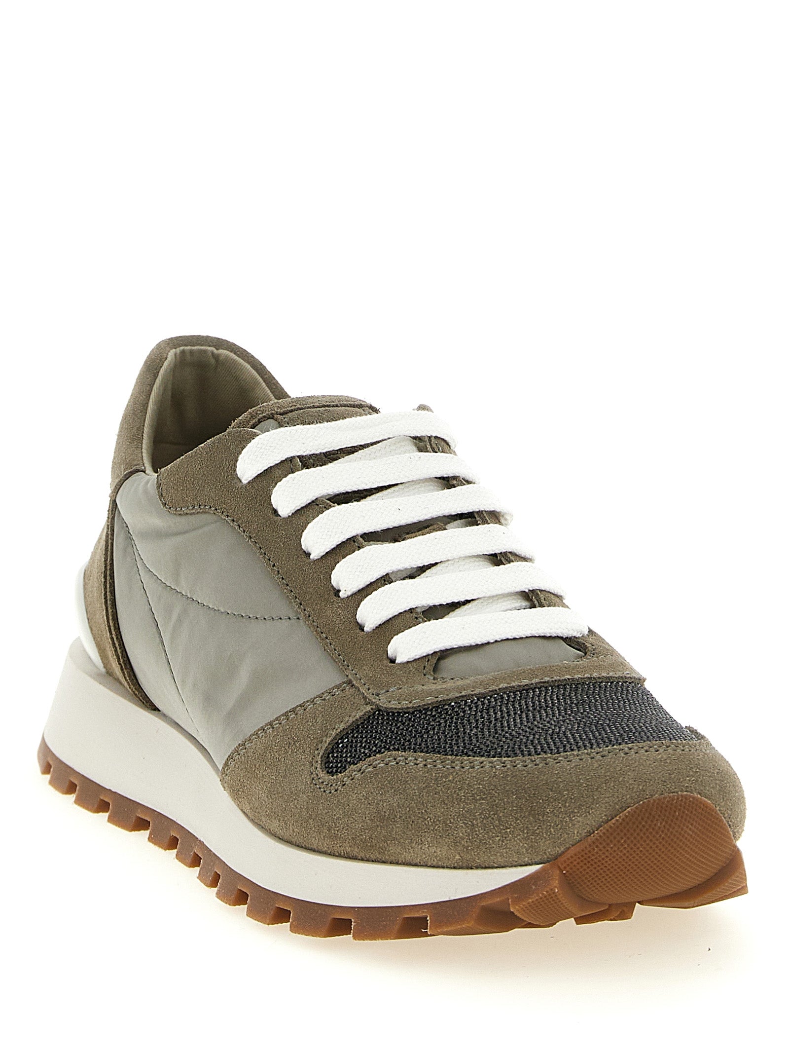 Brunello Cucinelli Bicolor Polyester Athletic Sneakers