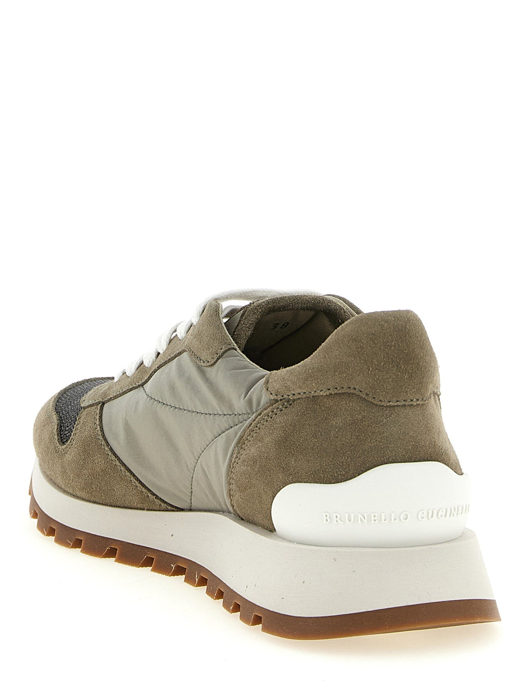Brunello Cucinelli Bicolor Polyester Athletic Sneakers