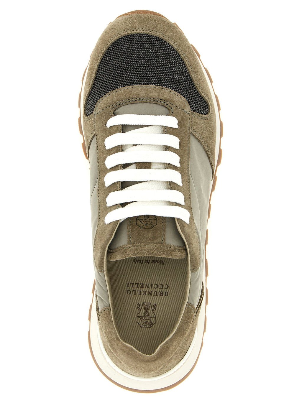 Brunello Cucinelli Bicolor Polyester Athletic Sneakers