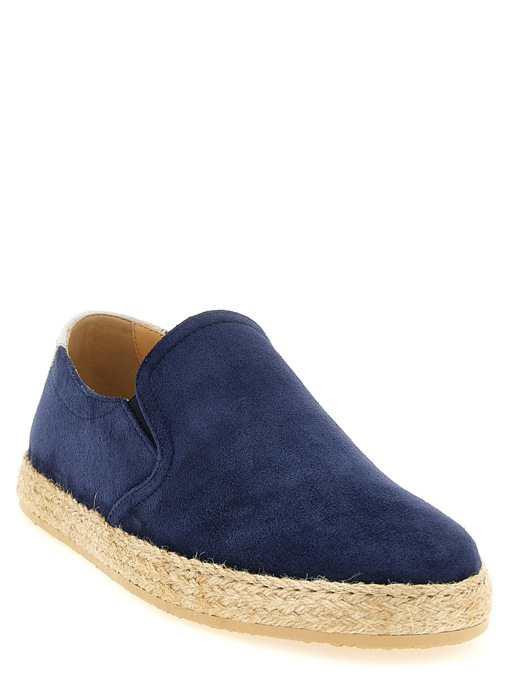 Brunello Cucinelli Blue Calfskin Espadrilles Brunello Cucinelli