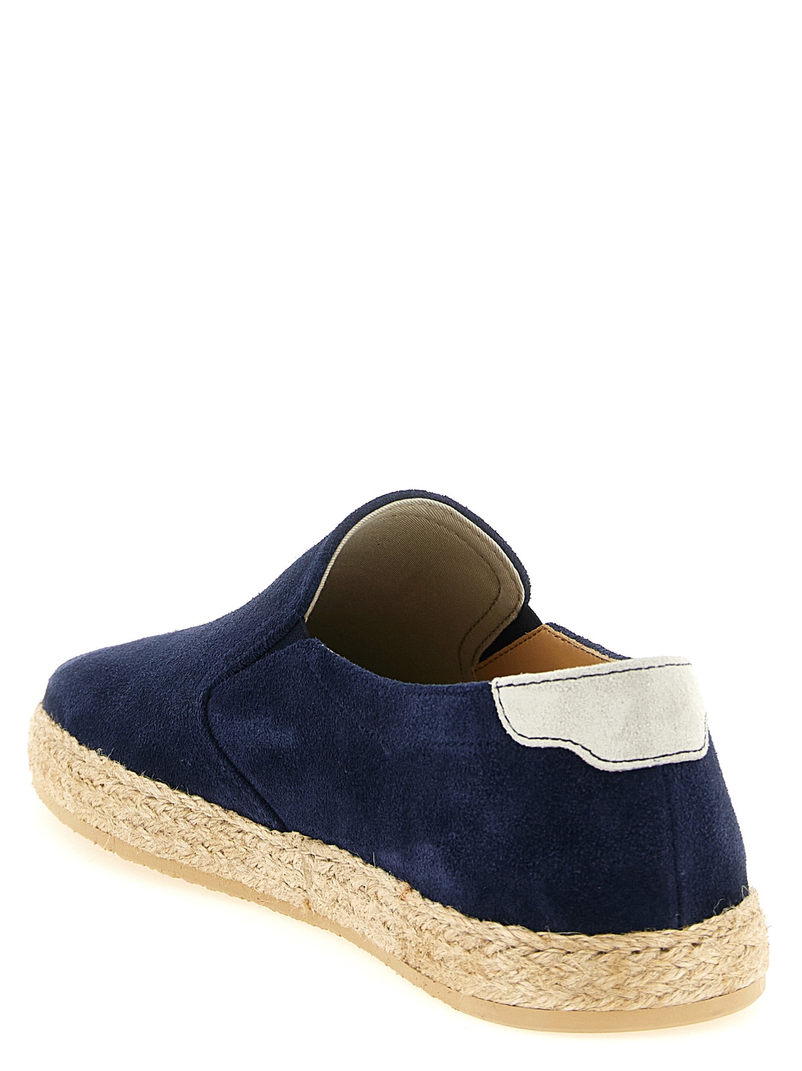 Brunello Cucinelli Blue Calfskin Espadrilles Brunello Cucinelli
