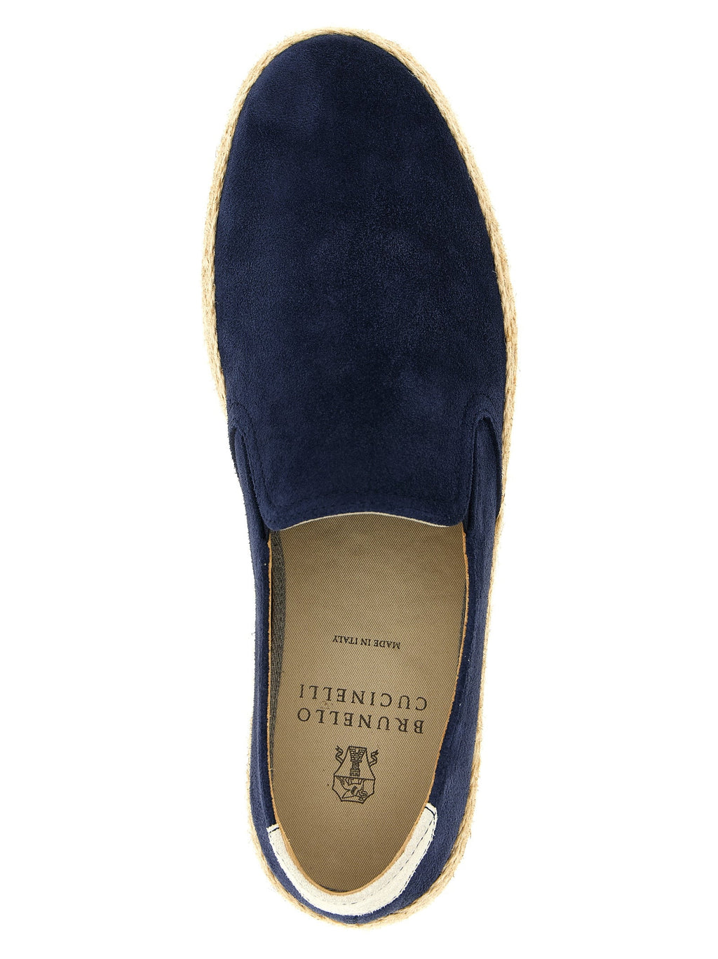 Brunello Cucinelli Blue Calfskin Espadrilles Brunello Cucinelli