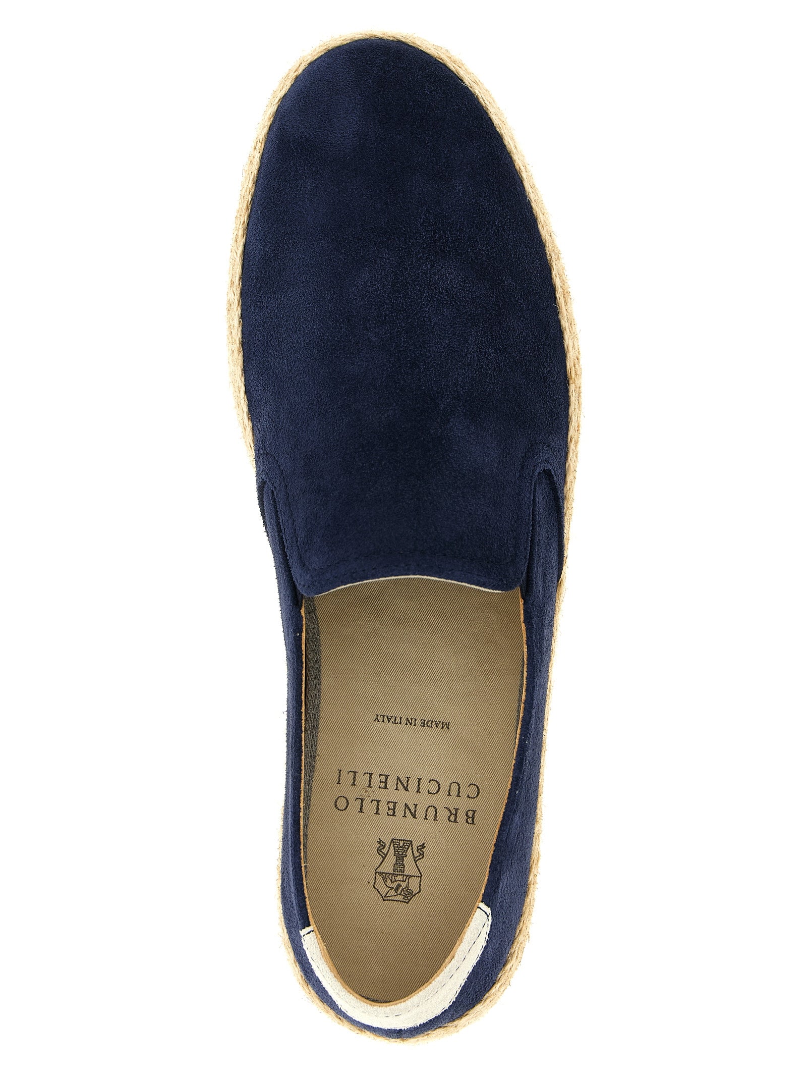 Brunello Cucinelli Blue Calfskin Espadrilles Brunello Cucinelli