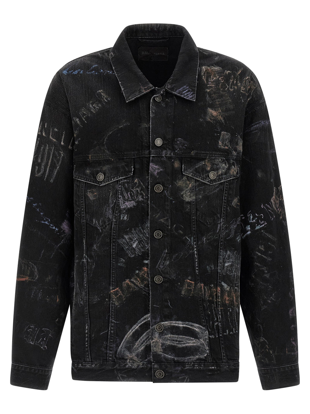 Balenciaga Black Cotton Denim Jacket