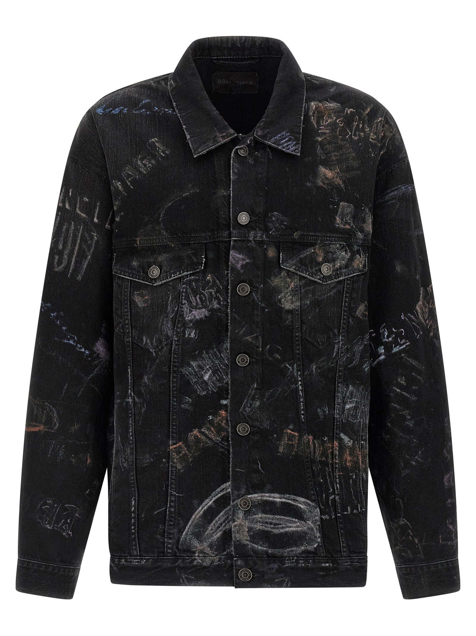 Balenciaga Black Cotton Denim Jacket