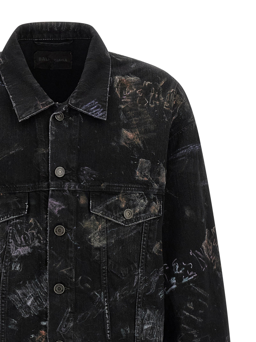 Balenciaga Black Cotton Denim Jacket