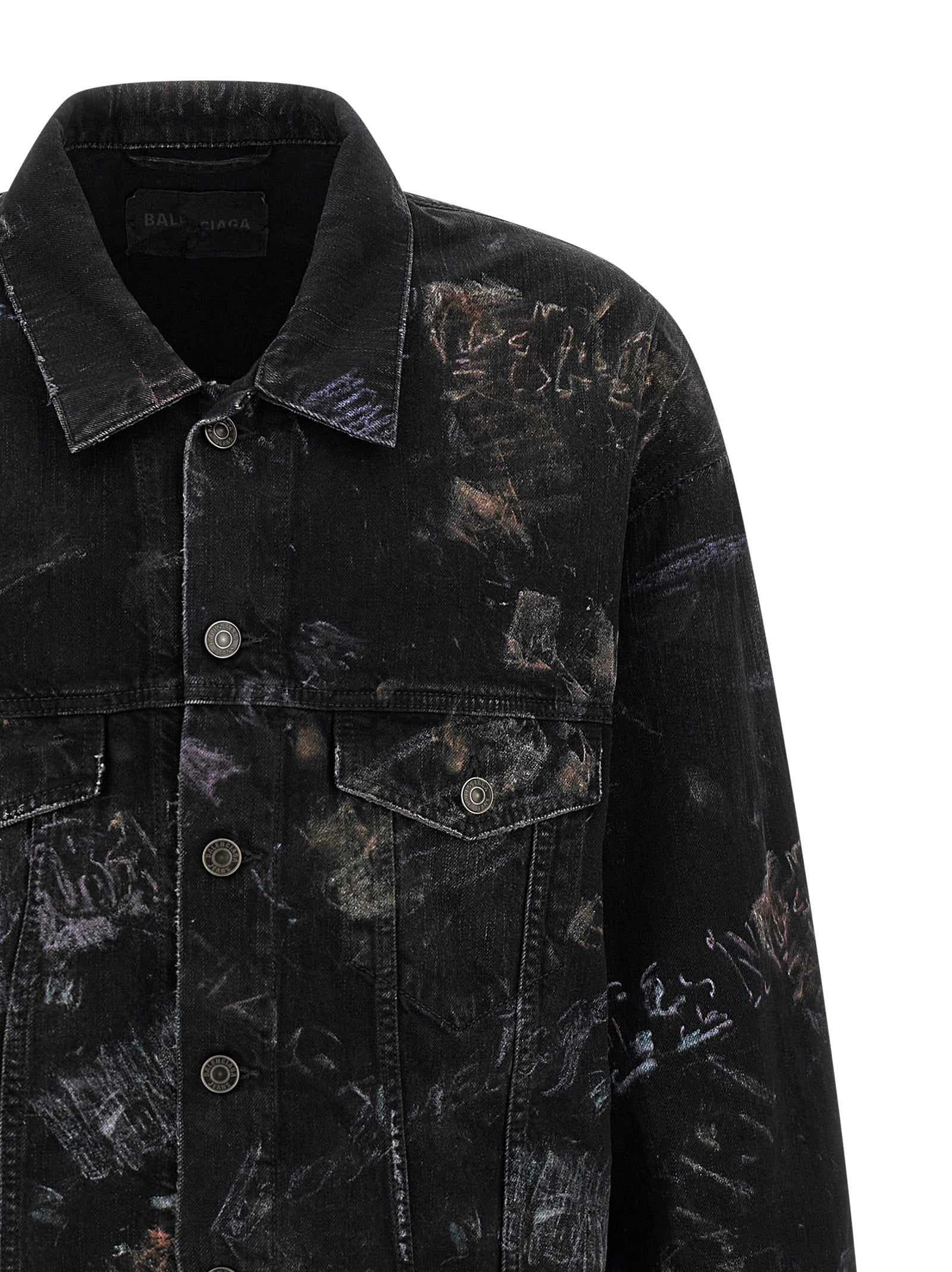 Balenciaga Black Cotton Denim Jacket