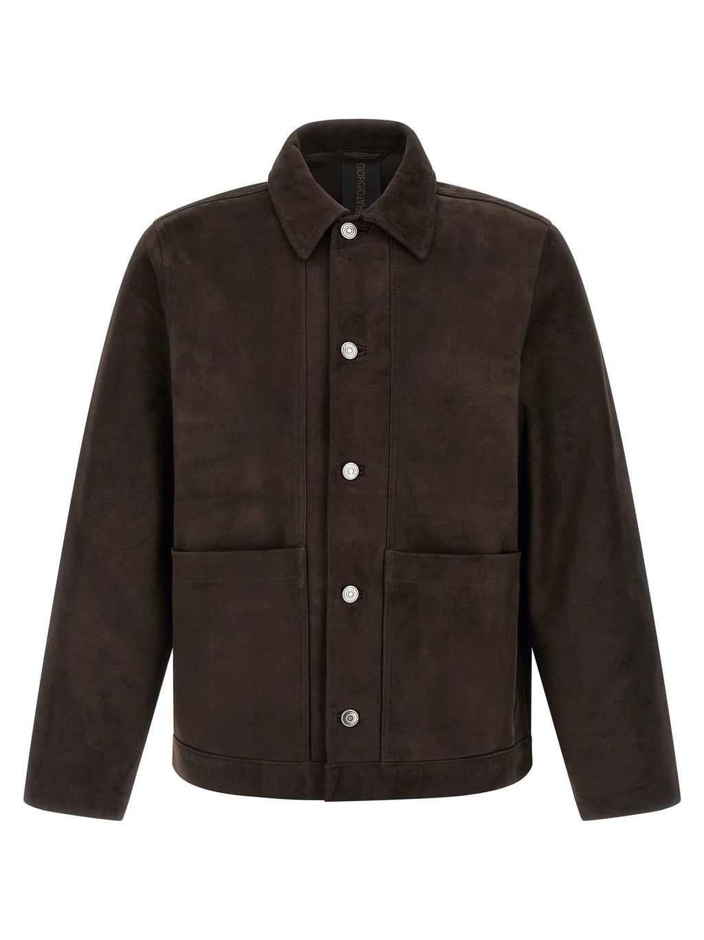 GIORGIO BRATO Brown Suede Leather Leather Jacket