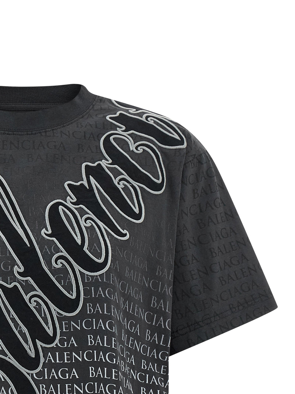 Balenciaga Black Cotton T-Shirt