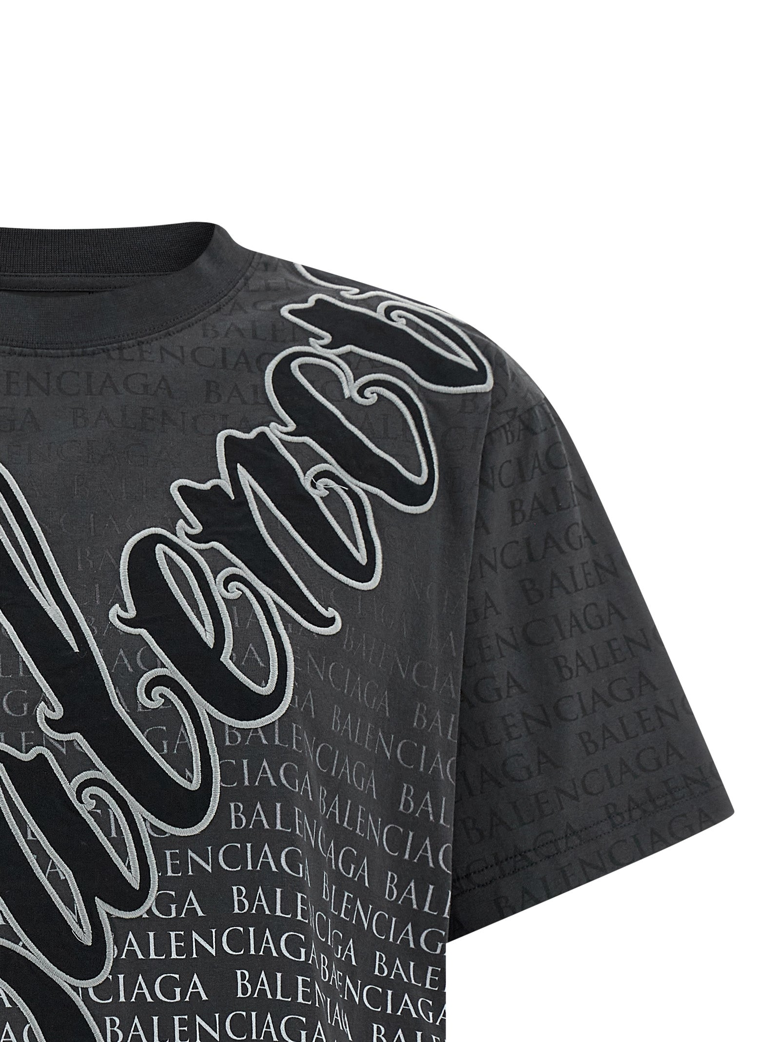 Balenciaga Black Cotton T-Shirt