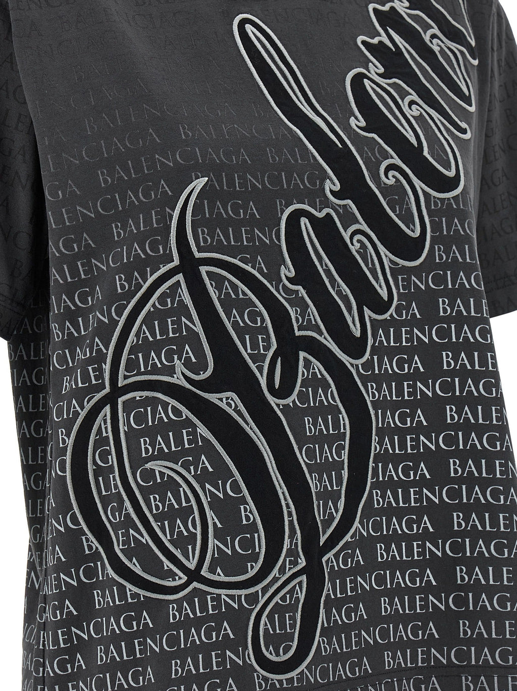Balenciaga Black Cotton T-Shirt