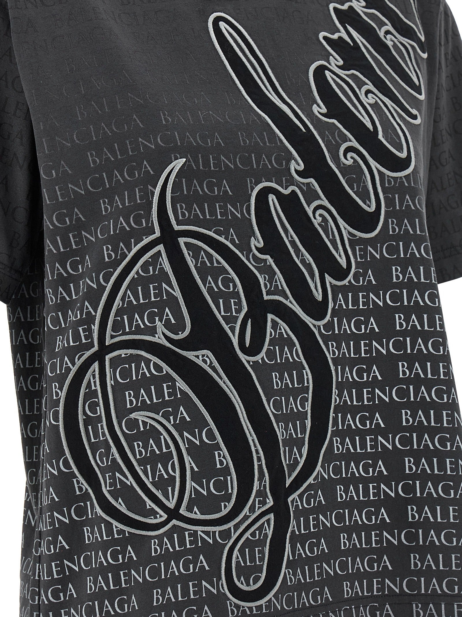 Balenciaga Black Cotton T-Shirt