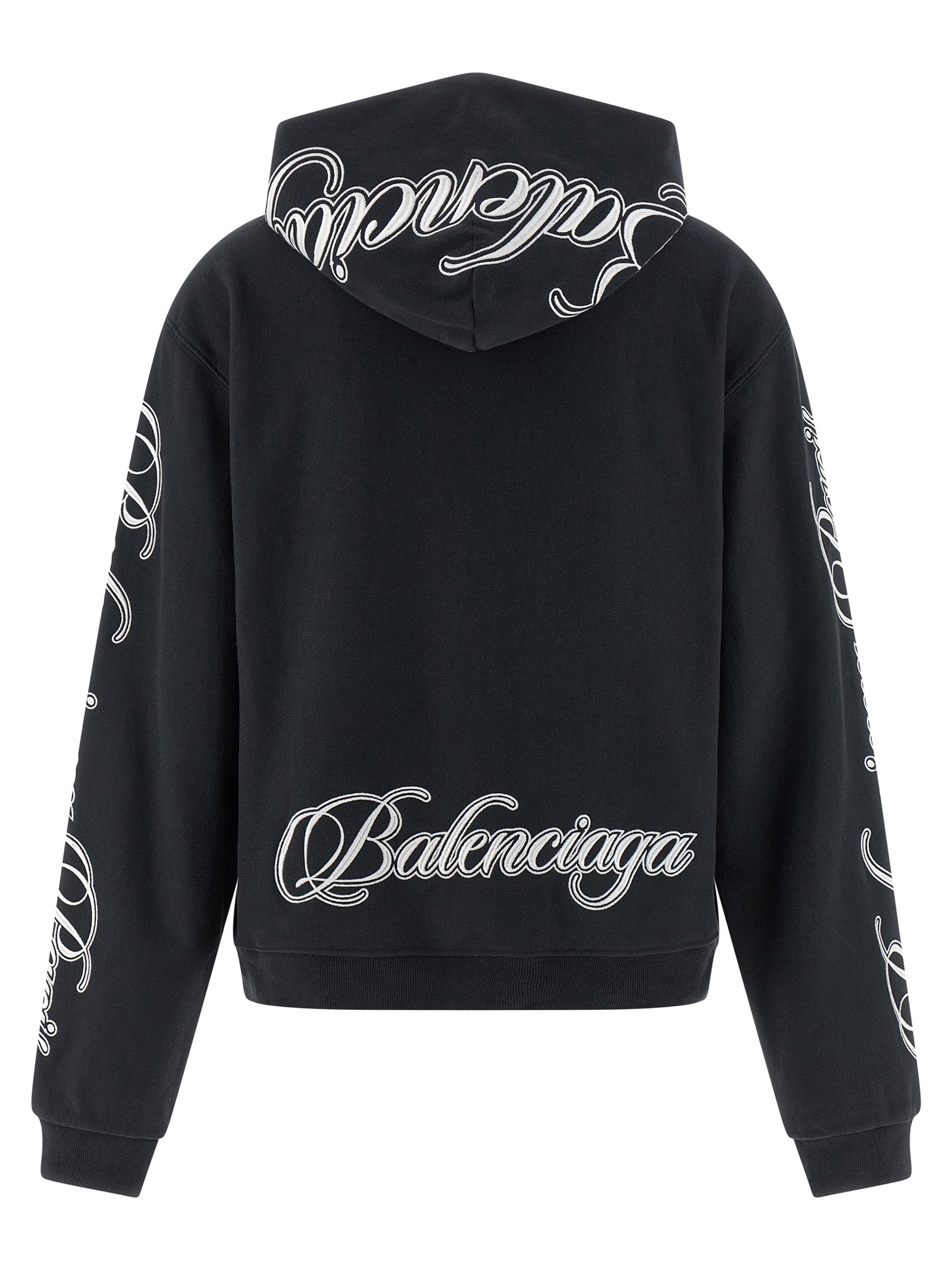 Balenciaga Black Cotton Sweatshirt