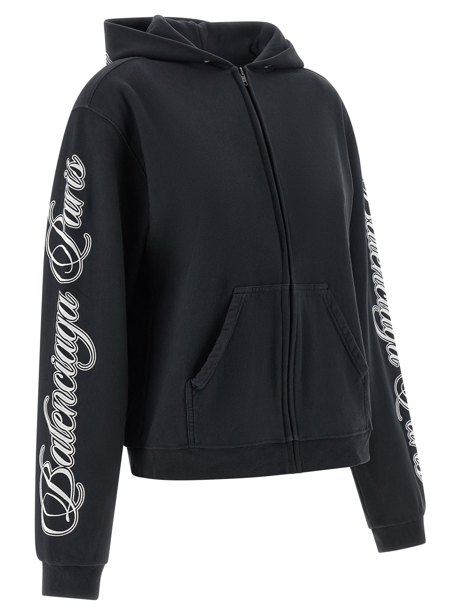 Balenciaga Black Cotton Sweatshirt