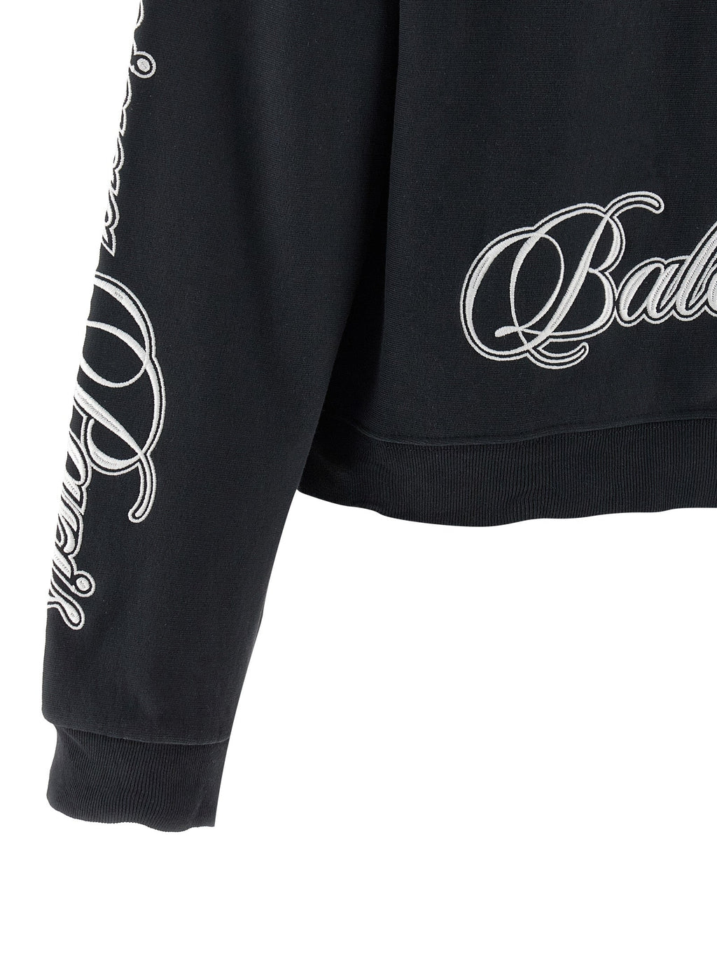 Balenciaga Black Cotton Sweatshirt