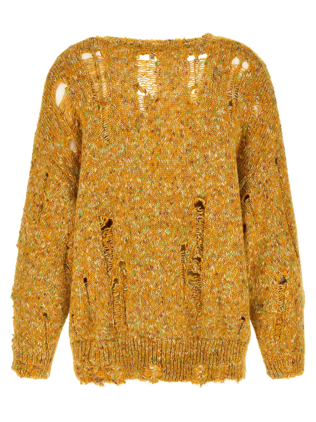 R13 Bicolor Alpaca Leather Cardigan