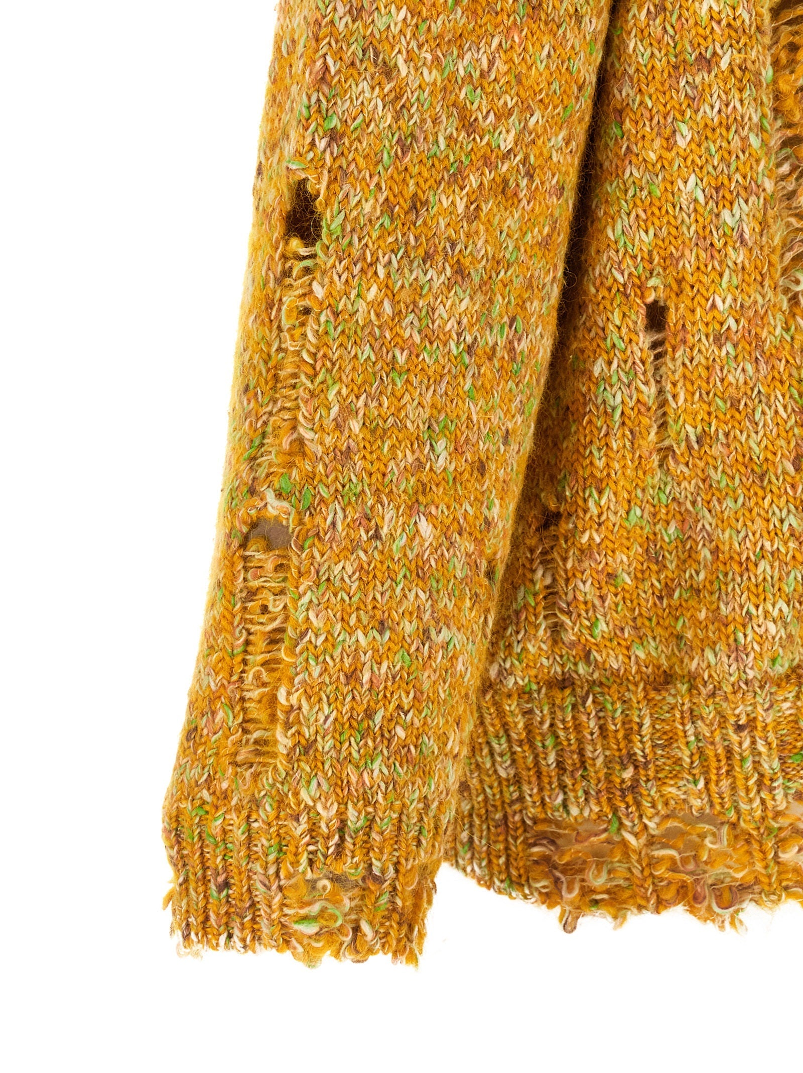 R13 Bicolor Alpaca Leather Cardigan